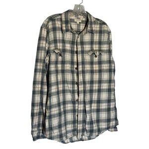 SONOMA Life Style Plaid Flannel Shirt Men's‎ Large Long Sleeve Button Up